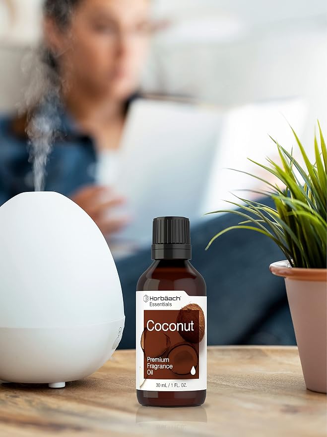 Horbäach Coconut Fragrance Oil | 1 fl oz (30ml) | Premium Grade | for Diffusers, Candle and Soap Making, DIY Projects & More