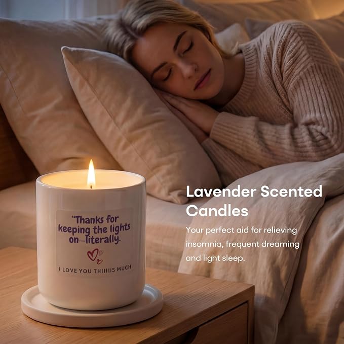 Candles Gifts for Him Her, Lavender Pine Scented Candles, Natural Soy Candles Relaxation Gifts for Women Men Perfect for Christmas, Birthday, Mother Father Teachers Day