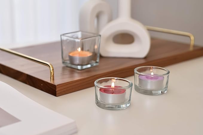 COCODOR Scented Tealight Candles/Tea Rose / 25 Pack / 4-5 Hour Extended Burn Time/Made in Italy, Cotton Wick, Scented Home Deco, Fragrance, Mother's Day