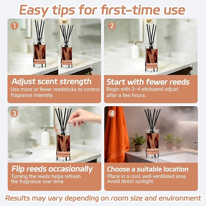 SCENTORINI Reed Diffuser Oil Refill, Ebony Agarwood Essential Oil 6.76 Fl Oz, Natural Long Lasting Summer Home Fragrance Oil for Bedroom Bathroom Office Spa Decor