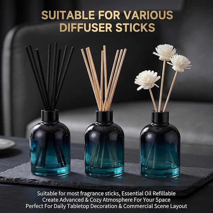 150ml/5oz Glass Fragrance Diffuser Bottle - Black Gradient - Home