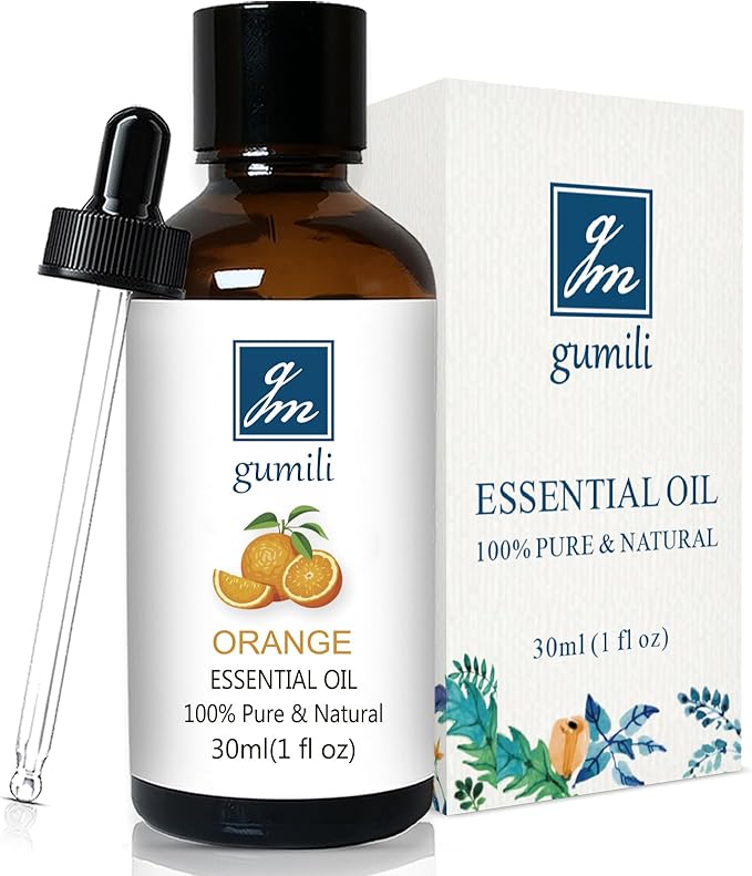 GM Gumili Orange Essential Oil 1 Oz – 100% Pure Sweet Orange Oil for Diffuser, Skin, Body, Spray, Massage & DIY