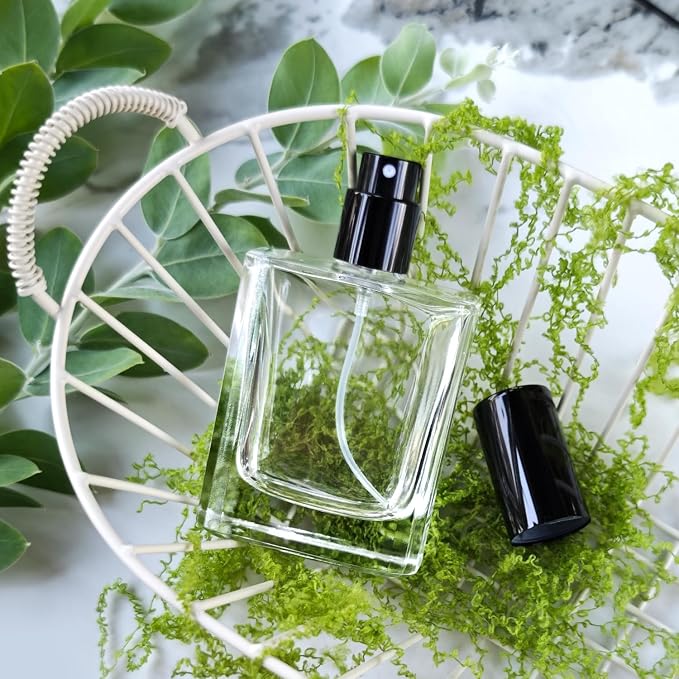 30ml/1.0 Oz Glass Spray Bottle Perfume Atomizer,Travel Refillable Perfume Bottles Empty Classic Spray Bottle 2Pack (Black, 30ml)