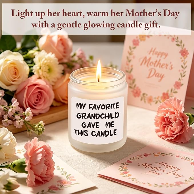 Gifts for Grandma Grandpa Novelty Lavender Scented Soy Candle Gift Unique Christmas Mothers Day Birthday Gifts Happy Retirement Retired Gift for Grandpa Grandma Grandparents