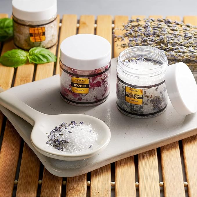 Gifts for Women Who Have Everything Spa Gift Basket, Epsom Bath Salts Gift Basket Set, Self Care Salt W/Essential Oil, Gifts for Mom, Her, Lavender, Eucalyptus, Lemon, Coconut, Tea Tree, Honey Almond