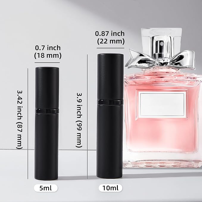 AA00CE Perfume Refillable Bottle 5ml Bottom Refill Portable Purse Atomizer, Cologne Travel Perfume Spray Bottle for Outgoing and Traveling (Champagne)