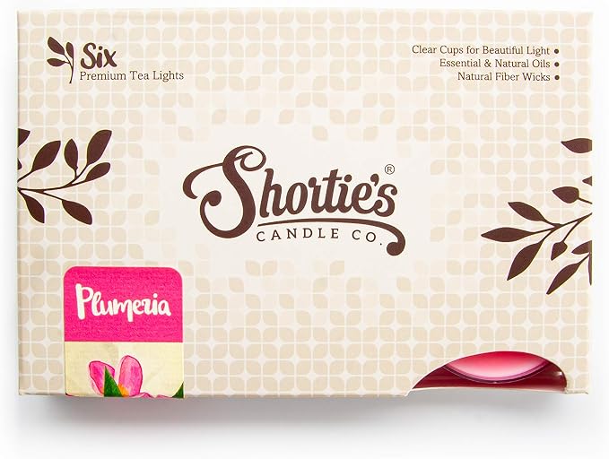 Pure Plumeria Premium Tealight Candles Bulk Pack - 24 Pink Highly Scented Tea Lights - Beautiful Candlelight - Made in the USA - Flower & Floral Collection