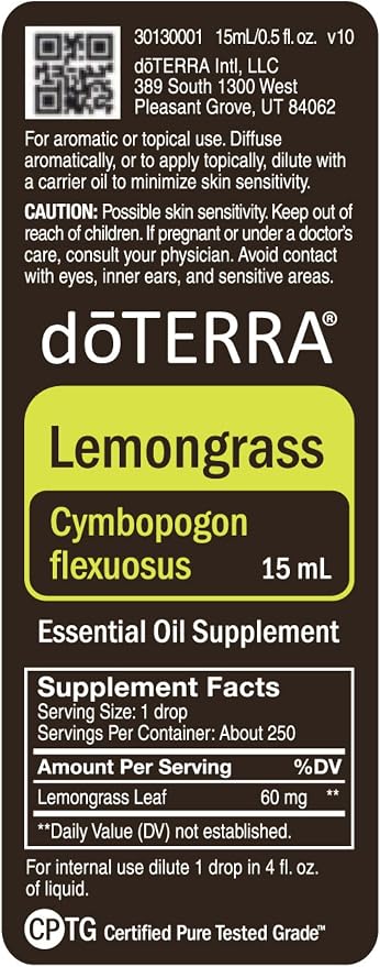 doTERRA Lemongrass Essential Oil 15 ml (2 Pack)