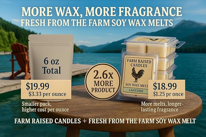 Weekend Resort 5 Pack Soy Wax Melts – Fresh from the Farm Scented Wax Cubes for Warmers – 5 Hotel & Spa Inspired Fragrances – Farm Fresh Wax Melts – USA Made