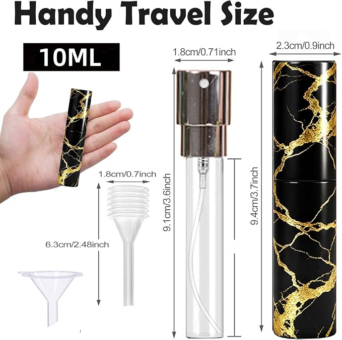 5ml Perfume Atomiser Refillable Bottles Portable Mini Spray Travel Bottle Easy to Refill Empty Atomizer Bottle for Purse Handbag Pocket Luggage,Bright Color (eopard print 1)