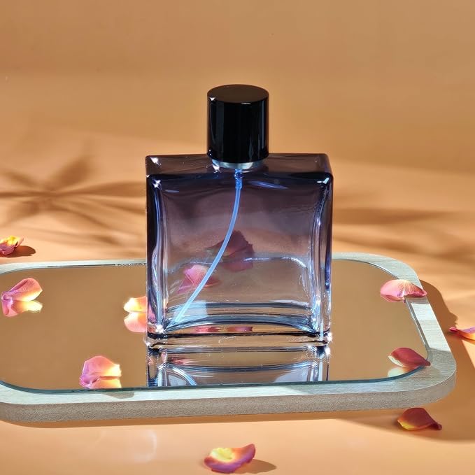 100ml/3.4 Oz Glass Spray Bottle Perfume Atomizer,Empty Refillable Perfume Spray Bottle with 3 Kinds of Dispenser (A3)
