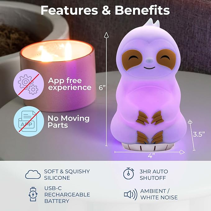Mindsight 'Breathing Buddha' Guided Visual Meditation | 3 Modes to Slow Your Breathing & Calm Your Mind | Stress & Anxiety Relief | Wellness Gift | Adults, Kids, Classrooms | USB Rechargeable