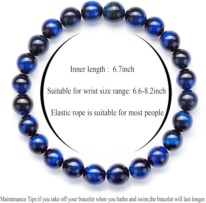 Men Women 8mm Natural Stone Lava Rock Diffuser Bracelet Elastic Yoga Agate Beads Bracelet Bangle