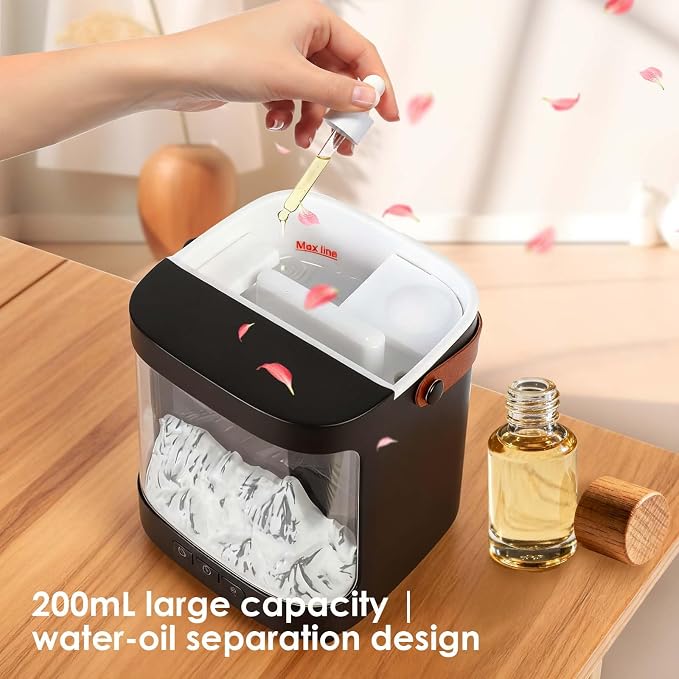 Essential Oil Diffuser with Remote Control, 4-in-1 Ultrasonic Aromatherapy Diffuser & Humidifier with 7 Color LED Lights, Auto Shut-Off, Quiet Operation for Home, Bedroom, Office, Yoga