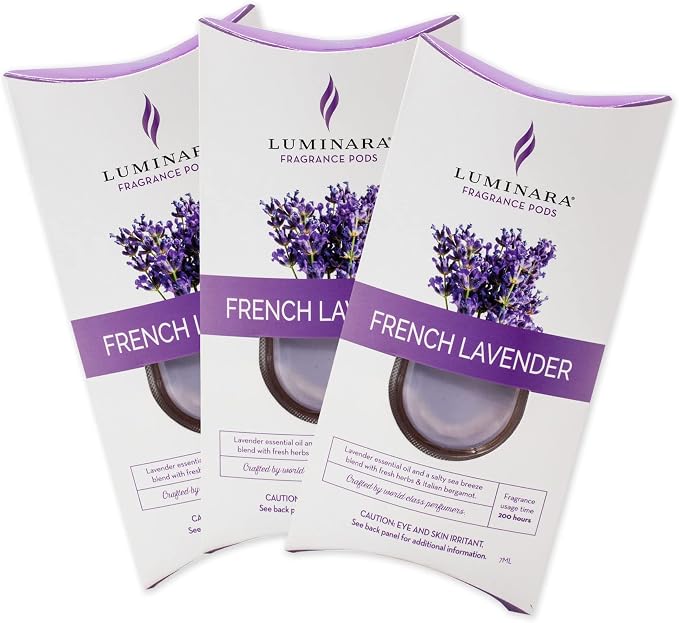 Luminara Fragrance Diffusing Pods, Set of 3 (Lavender), Natural Home Scent Refills, Air Purifying Reed Diffuser Alternative for Room Ambiance