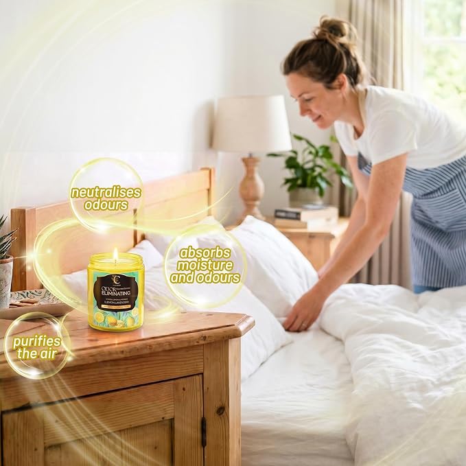 Lavender Odor Eliminating Candles, Pet Scented Candles for Home, Single Wick Soy Candle Gifts for Women, Men, Ideal for Creating Relaxing Atmosphere, Over 50 Hours of Burn Time