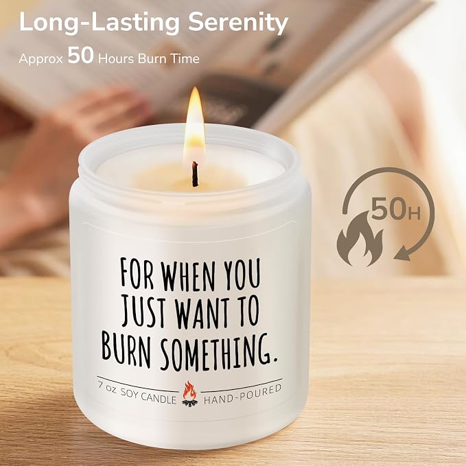 Gifts for Women, Get Well Soon Gift for Women, Funny Anniversary Birthday Gifts for Friend, Best Friend Present, Christmas Mothers Day Valentines Day Gift - Lavender Candles
