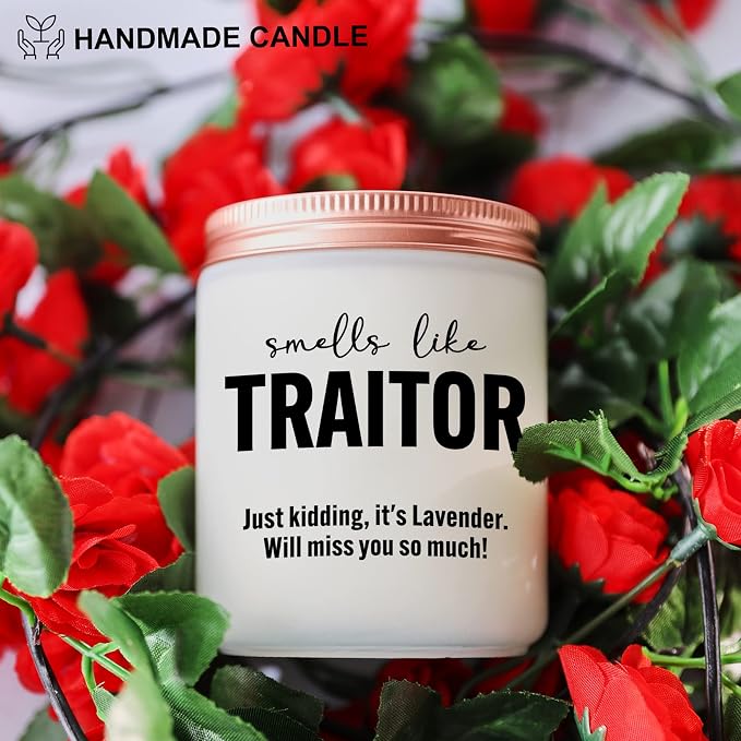 Funny Farewell Gift for Coworker - Unique Leaving, Goodbye, New Job, Good Luck Candle Gifts for Women, Boss, Employee - Friend Neighbor Moving Away Housewarming Gifts for New House