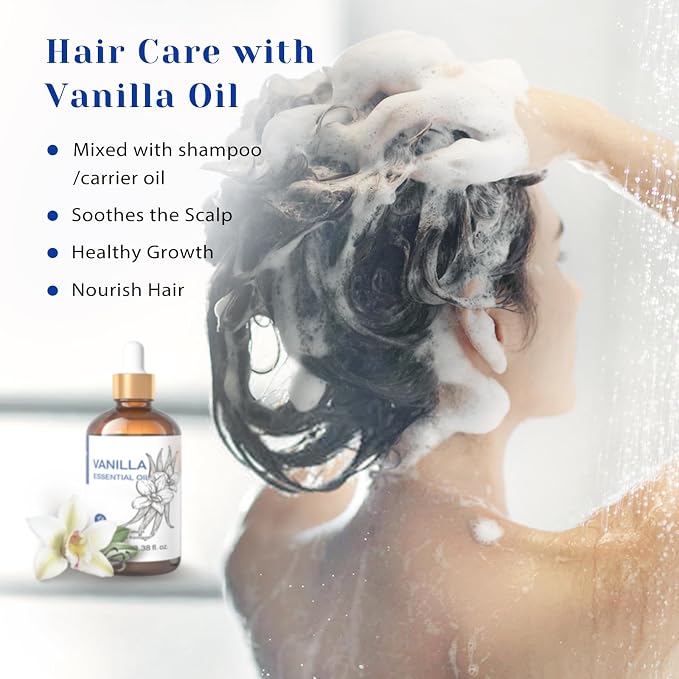 HIQILI Vanilla Essential Oil, Strong Fragrance Add in Skin Perfume, Unscented Lotion, Candle Soap Making Scent, Relax at Home with Diffuse Warm Sweet Aroma -100ML | Strong Fragrance for Diffuser, Body, Skin, Perfume, Lotion, Candle Soap Making Scent, W...