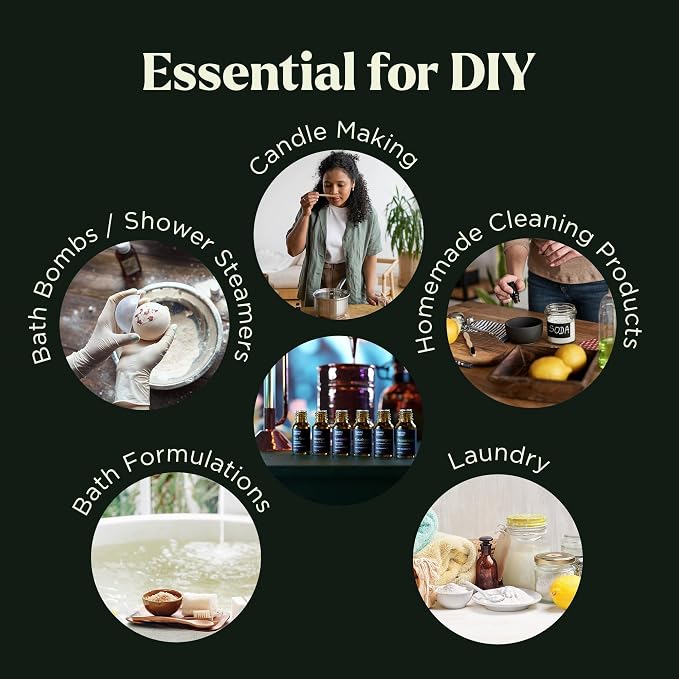 Lagunamoon Top 6 Blends Essential Oil Set (10ml) and 16 Pcs Premium Grade Home Essentials Oils (10ml) - for Diffusers, Home Care, Candle Making Scents, Fragrance, Aromatherapy, Humidifiers, Gifts