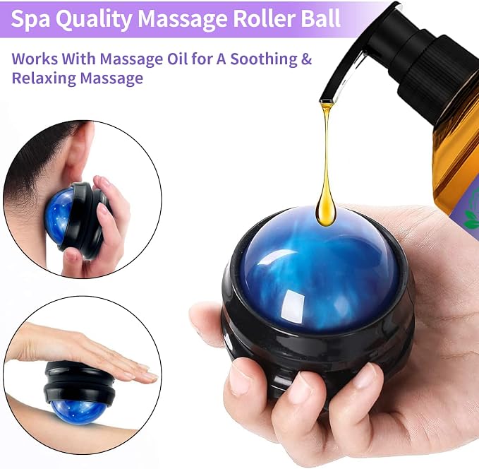 3 Pack Massage Oil for Massage Therapy,Sore Muscle Arnica Oil & Relaxing Lavender Oil & Ginger Oil Lymphatic Drainage & Massage Ball,Fathers Day Gift for Husband,Dad,Gifts from Wife,Daughter