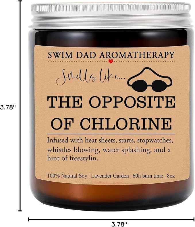 Swim Dad Candle, Father's Day Present, Birthday Gift for Swim Team Dad, Appreciation Candle