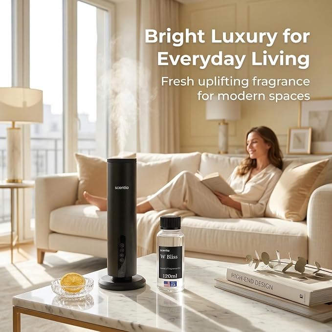 Scentia W Bliss (W Magic) Diffuser Oil Refill – Hotel Fragrance Oil Inspired by W Hotel – 120 mL – Bergamot, Lemongrass & Jasmine Long-Lasting Scent for Ultrasonic & Waterless Diffusers, Made in USA