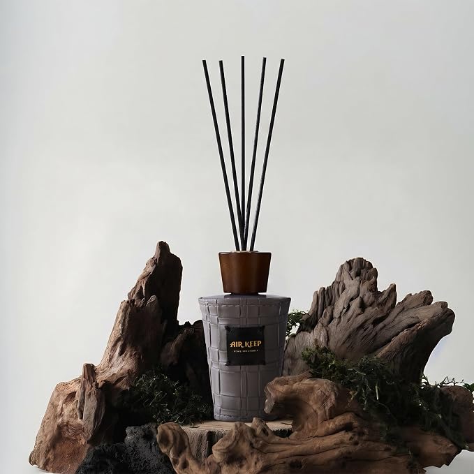 Airkeep Reed Diffuser Set, Cedar Wood 5.1 fl oz (150 ml), Long Lasting Home Fragrance with Reed Diffuser Sticks, Decorative Room Diffuser for Bathroom, Bedroom, Living Room & Office