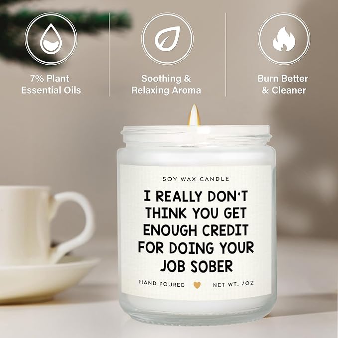 SteadStyle Best Boss Gifts for Women & Men, Birthday Gift for Boss Lady, Work Bestie, Leaving Farewell Gifts for Coworkers, Manager, Friend - Handmade Lavender Scent Natural Soy Wax Candle (7oz)
