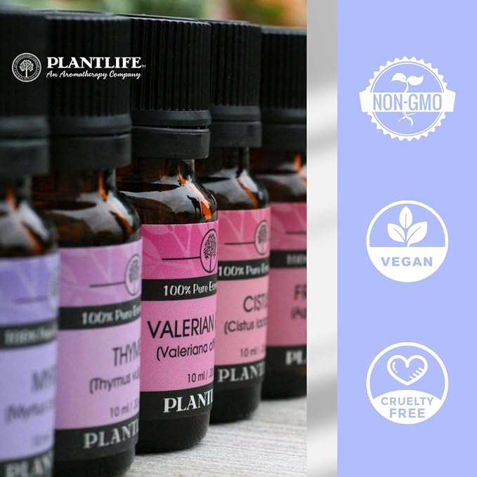 Plantlife for The Home Set 6-Pack (Sweet Orange, Spearmint, Lemon, Lavender, Grapefruit, and Peppermint) Aromatherapy Essential Oil Set - No Additives or Fillers - Made in California 10 ml