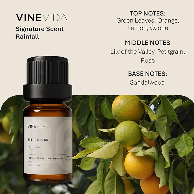 VINEVIDA Scent No.86 Fragrance Oil for Candle Making & Soap Making - 0.33oz Natural Candle Scents Made in USA