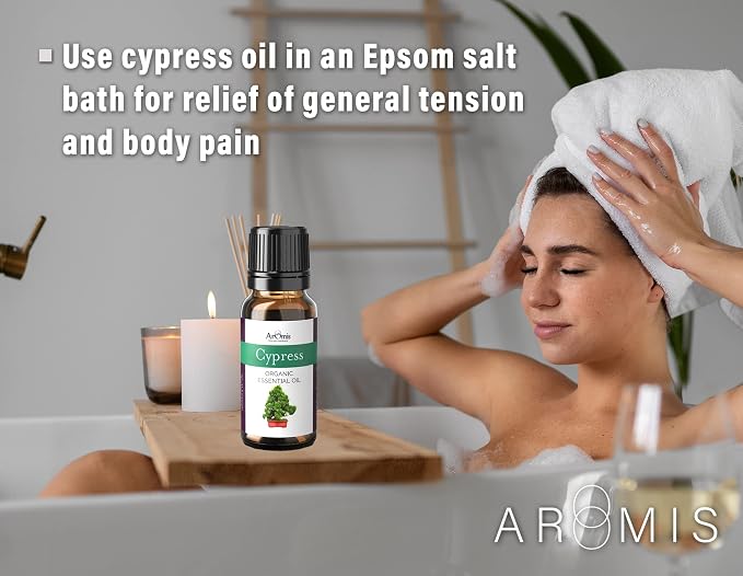 ArOmis Cypress Essential Oil - 100% Pure Therapeutic Grade - Undiluted, Premium Oil - 150 Micron Filtered, Perfect for Aromatherapy Diffusers (10ml / .34 fl oz)
