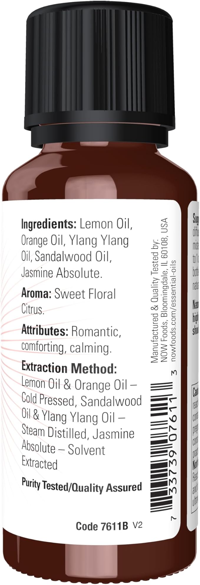 NOW Essential Oils, Naturally Loveable Oil Blend, Romantic Aromatherapy Scent, Blend of Pure Essential Oils, Vegan, Child Resistant Cap, 1-Ounce