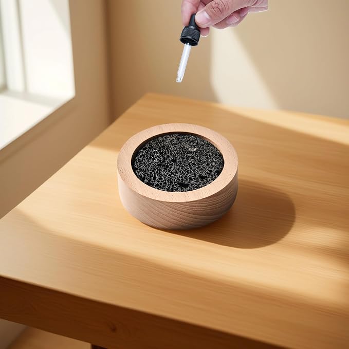 Small Passive Lava Rock Diffuser for Essential Oils Great for Decorating at Desk, Office or Car