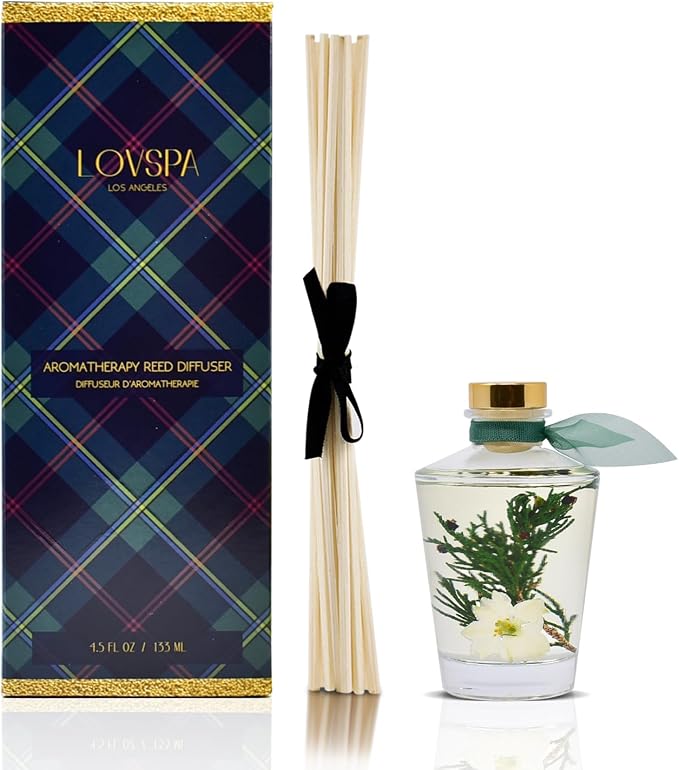 Reed Diffuser Set, Sparkling Balsam Scented Oil Diffuser with Sticks, Home Fragrance Accessories for Bathroom Shelf Decor, Aroma Diffusers for Home or Office Desk, USA Made