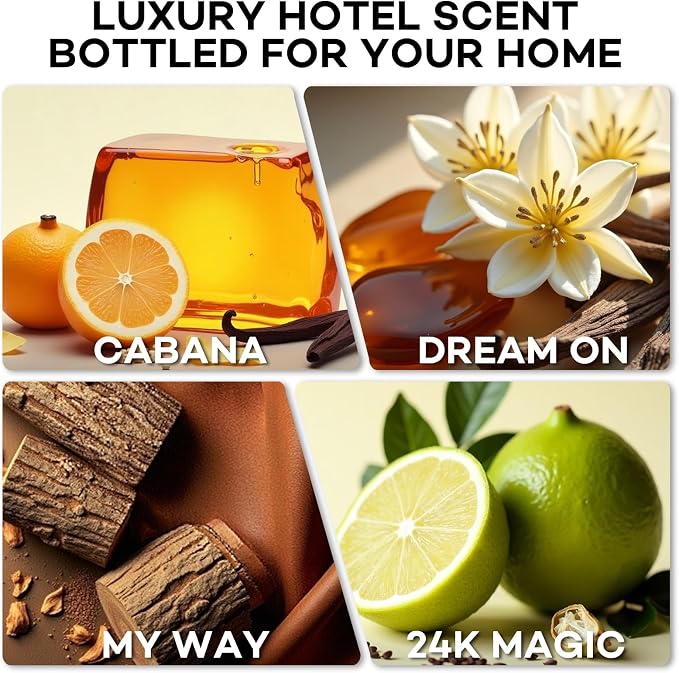Hotel Diffuser Oil My Way Sandalwood & Leather Scent, Hotel Essential Oils for Home, Office, Spa,2Pack,10mL*2, 0.34 fl oz Hotel Collection Diffuser Oil for Diffusers & Humidifiers，Made in USA