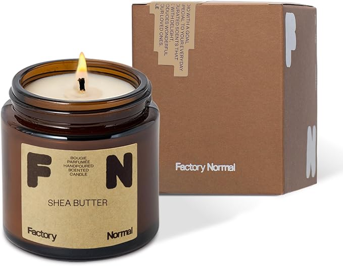 Scented Soy Candle Amber Jar Perfume Candle Aroma Healing Gift (4oz, Shea Butter)