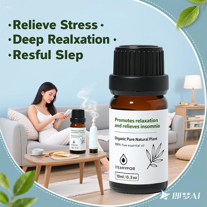 Relax & Sleep Essential Oil Set, 6 Pack Calming Aromatherapy Blends for Diffuser, Stress Relief & Nighttime Wellness, Ideal Gift (10ml)