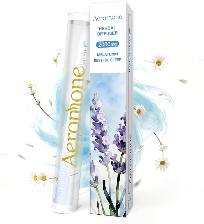 Melatonin & Chamomile Essential Oil Ambient Scent Diffuser - 2ml | Enjoy 2000mg pure botanical blend for mindful relaxation. Pocket-sized, passive natural fragrance for daily wellness & focus.