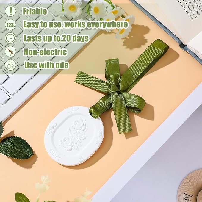 6 Pcs Passive Diffusers for Essential Oils 6 Aroma Flower Car Passive Essential Oil Diffuser for Room Cars Bathroom Home Office Travel Non Electric Sleep Relieves Stress(Classic,2.7 x 3.3'')