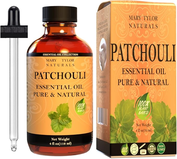 Patchouli Essential Oil (1 oz) by Mary Tylor Naturals 100% Pure Essential Oil, Therapeutic Grade, Great for Aromatherapy, DIY Projects and Much More!
