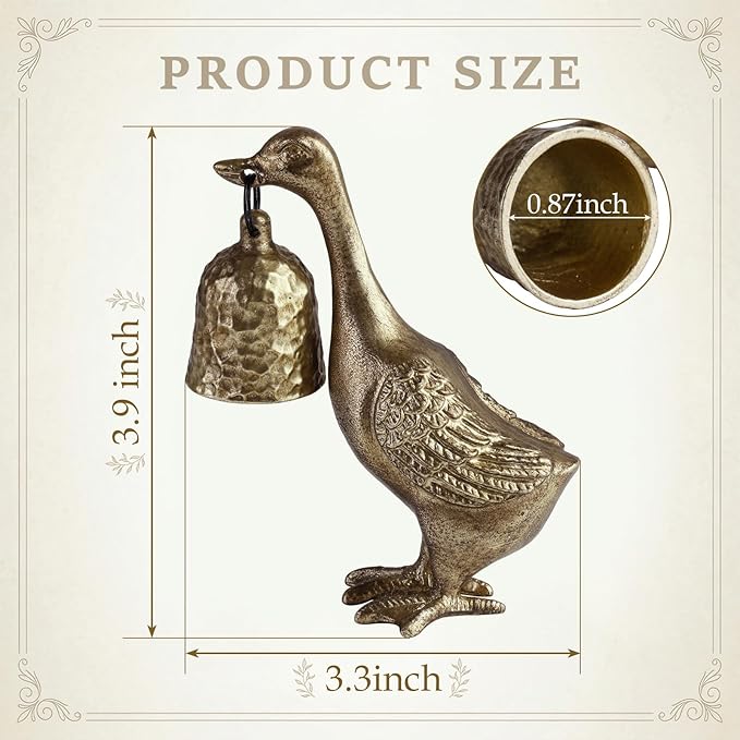 NIKKY HOME Gold Candle Snuffer, Vintage Duck Decor Candle Extinguisher, Decorative Metal Wick Flame Snuffer Accessory