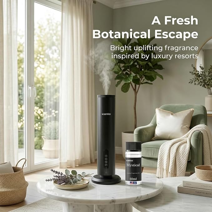 Scentia Mystical Hotel Scent Diffuser Oil – Luxury Fragrance Inspired by Wynn Las Vegas – 50 mL – Melon, Raspberry & Jasmine Essential Oil Blend for Home, Office & Aromatherapy Diffusers, Made in USA