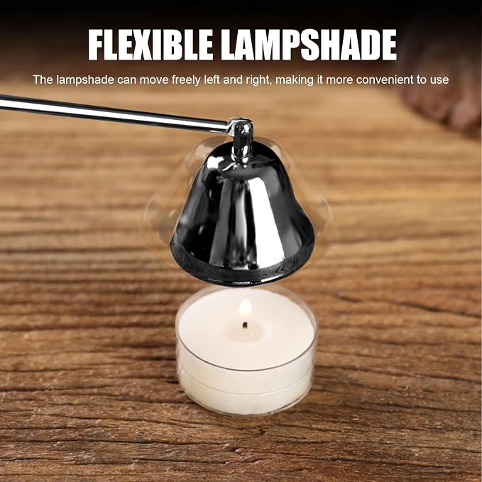 Candle Snuffer, Candle Snuffers Wick Snuffer, Candle Accessory, Extinguish Candle Flame Safely with Long Handle Putting Out Fire, Candle Extinguisher Tool (Black)