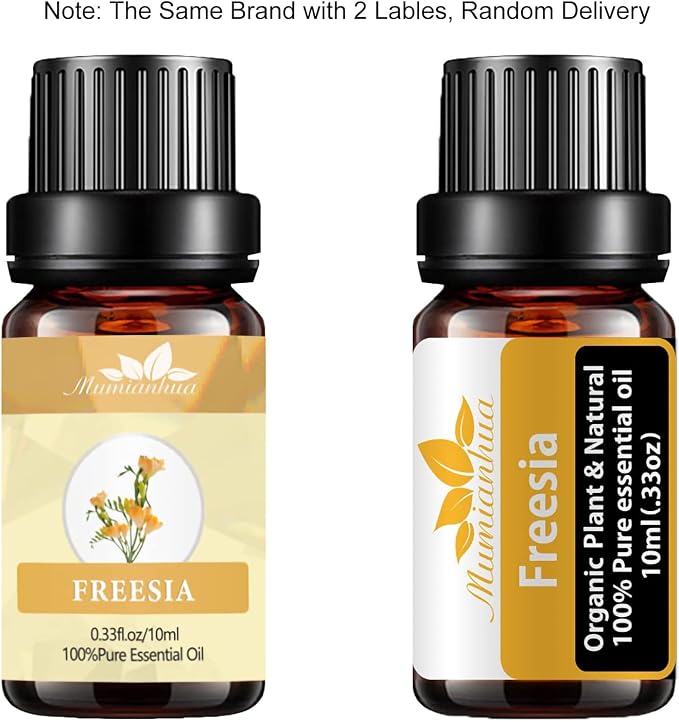 Freesia Essential Oil Mumianhua Pure Freesia Oil 10ml Floral Fragrance Oil for Diffuser Skin, Perfume, Humidifier, Soap Making, Candle Making