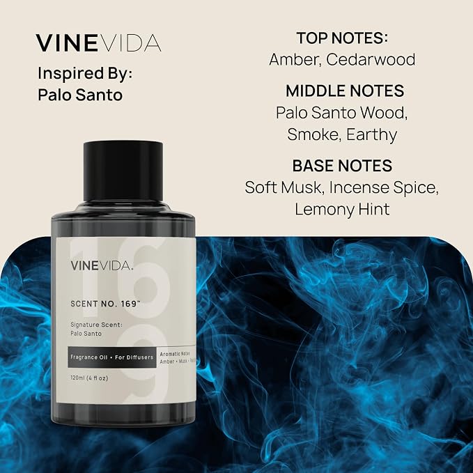 VINEVIDA [4 Oz] Inspired by: Palo Santo; Diffuser Oil Refill | Premium Scent Diffuser Oil for Home