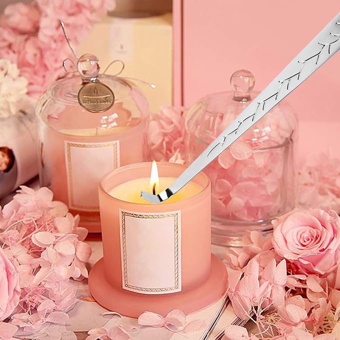 CABAX Candle Wick Dippers,Candle Wick Hook Candle Accessories for Put Out Extinguish Candle Wick, Silver