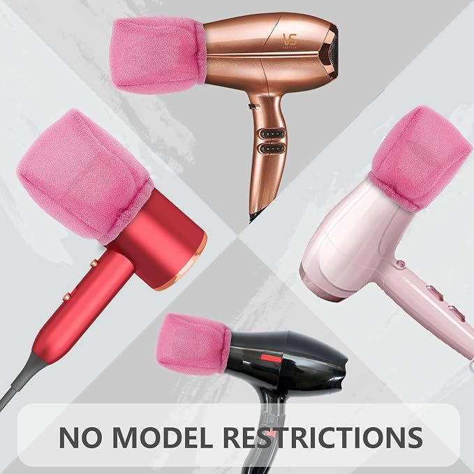 2Pcs Travel Hair Diffuser for Hair Dryer - Compact and Portable (5.12x3.15) Travel Hair Dryer Diffuser Sock‌ Made of Soft, Heat-Resistant and Flexible Foam, Tear-Resistant and Reusable(Pink)