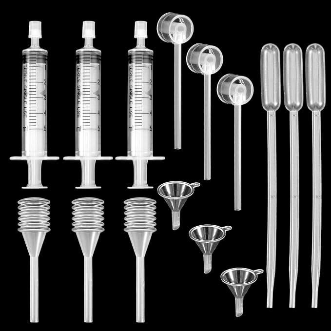 3 Set Perfume Refill Tool Kit Perfume Decanter Kit Dispenser with Adapter Tools Plastic Syringe Extractor for Liquid Cologne Fragrance Sample Essential Oils Travel Use