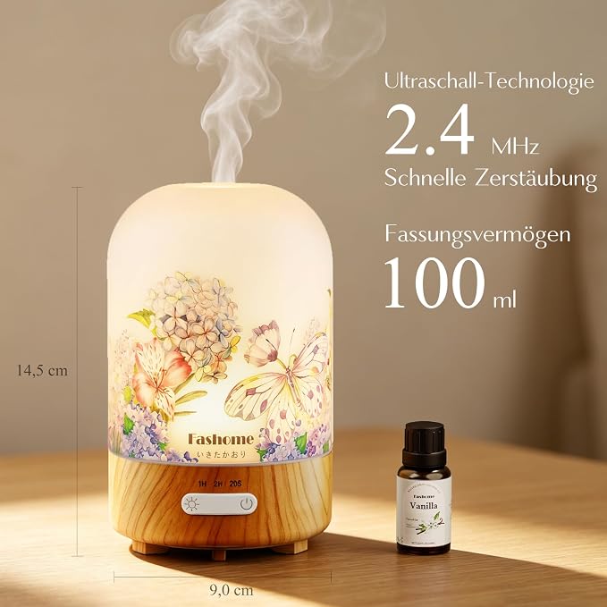 Essential Oil Diffuser for Home, Ultrasonic Cool Mist Air Aromatherapy Humidifier, Mini Scent Air Machine Portable Aroma Diffuser with Changing Lights & Auto Shut-Off for Home Bedroom Office Yoga